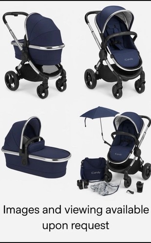 Icandy navy travel system pram - navy,