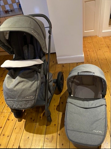Nuna grey single travel system - nuna,
